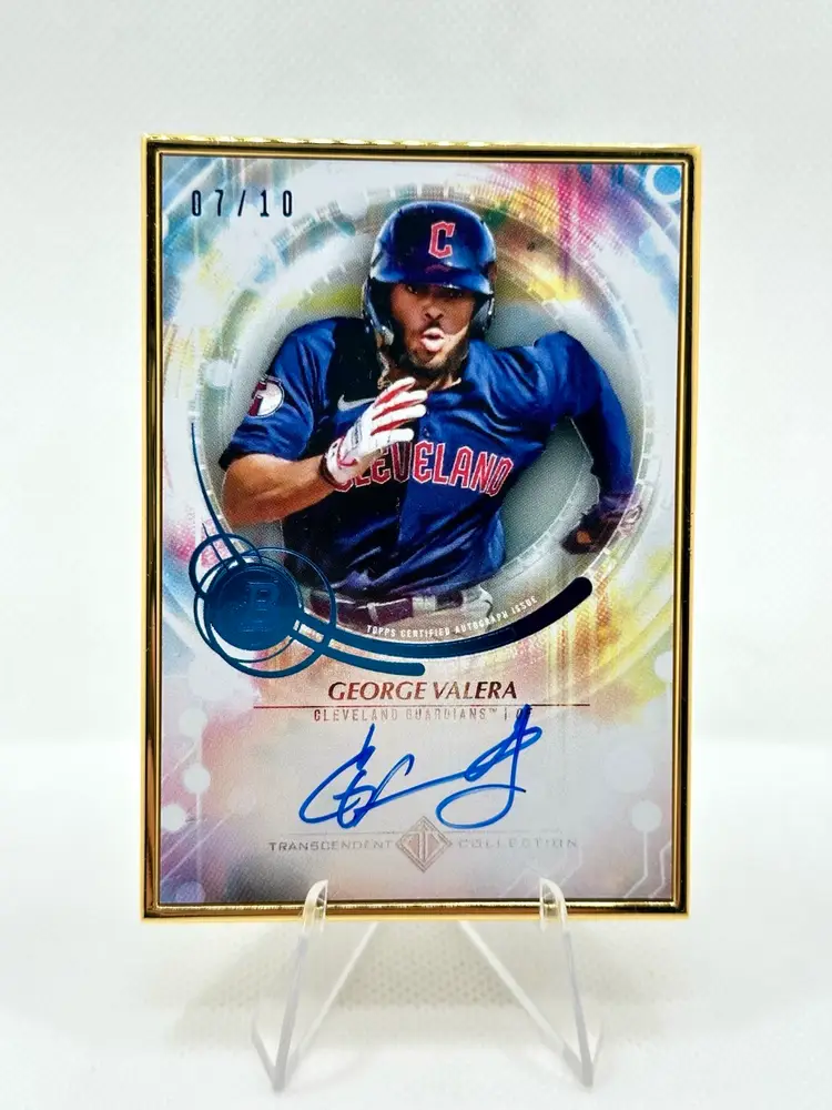 George Valera Auto /10 2022 Bowman Transcendent Cleveland Guardians