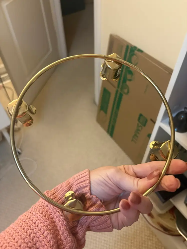 Gold Tone Metal Candle Holder