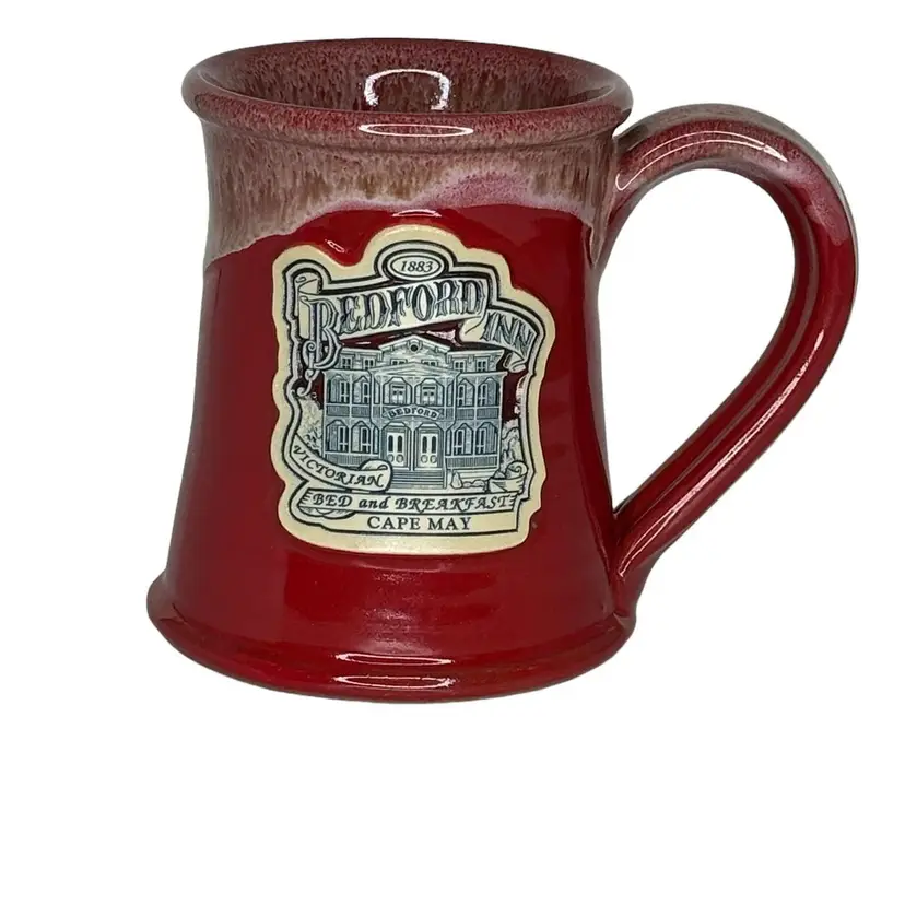Deneen Pottery Red Drip Glaze Mug 2019 Bedford Inn Cape May