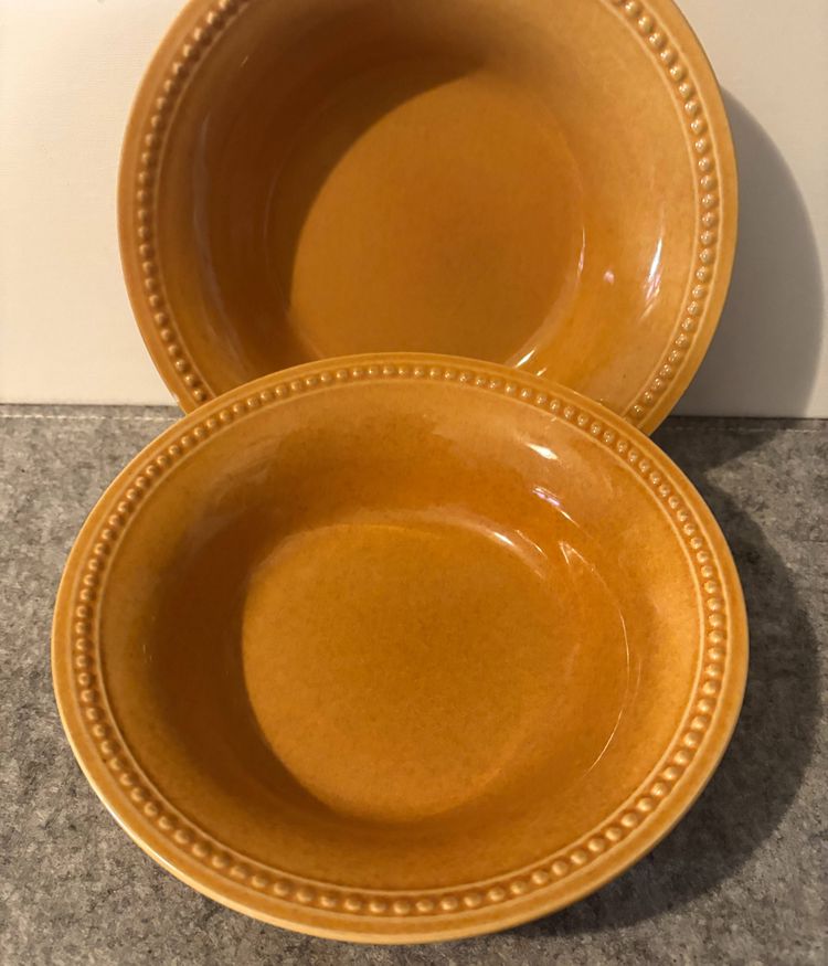 2 Pier 1 Imports Spiced Ginger 8.25" Bowls  # 3045