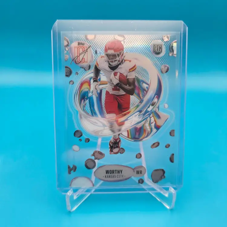 Xavier Worthy 2024 Topps Signature Class Football SP Fluidity Case Hit RC Card Kansas City Chiefs