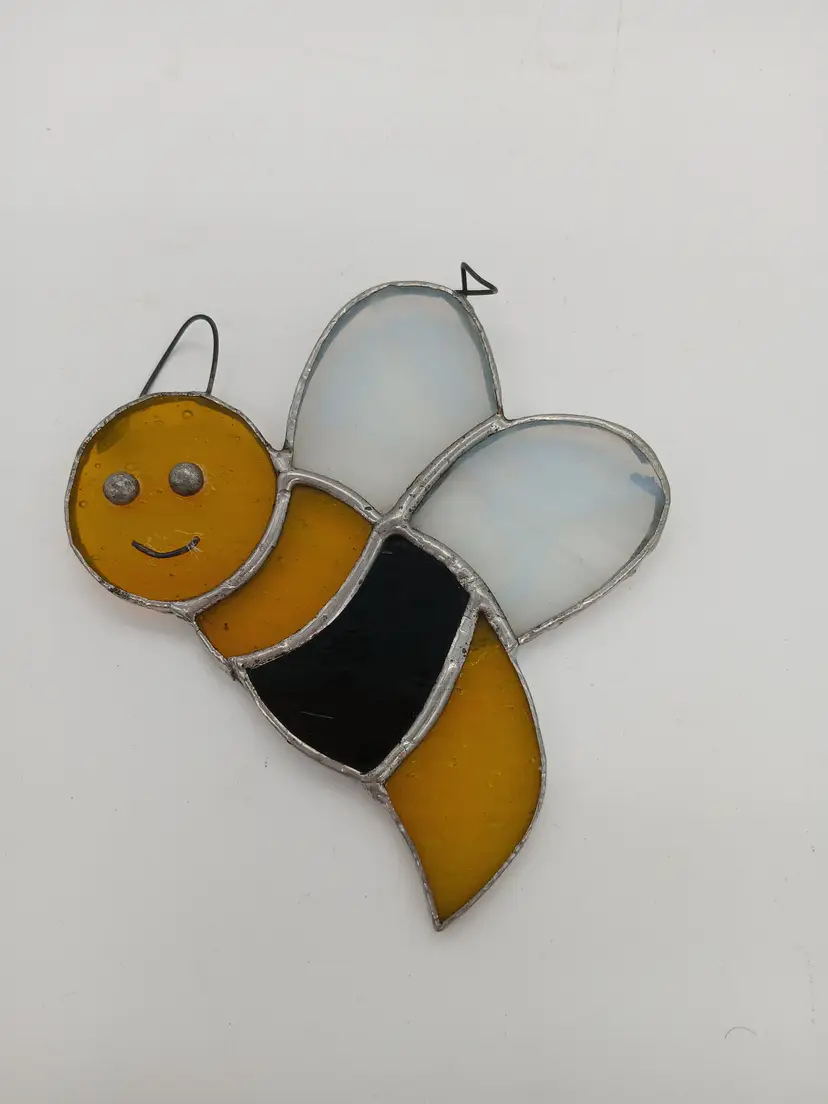 Honey Bee Stained Glass Suncatcher