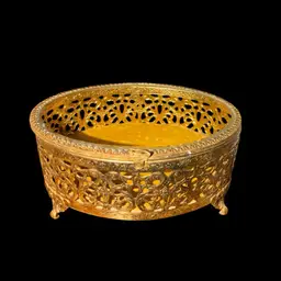 Vintage Gold Ormolu Jewelry Casket/Trinket Box