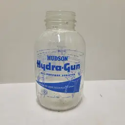 Hudson Hydra Gun Glass All Purpose Sprayer Advertising Glass Jar