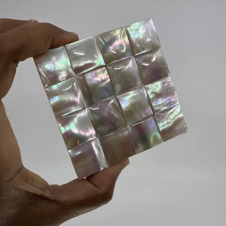 Vintage Mid Century VOLUPTE Mother of Pearl Powder Compact 4”