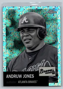 Andruw Jones 2022 Topps Chrome Platinum Anniversary B&W Mini-Diamond #78