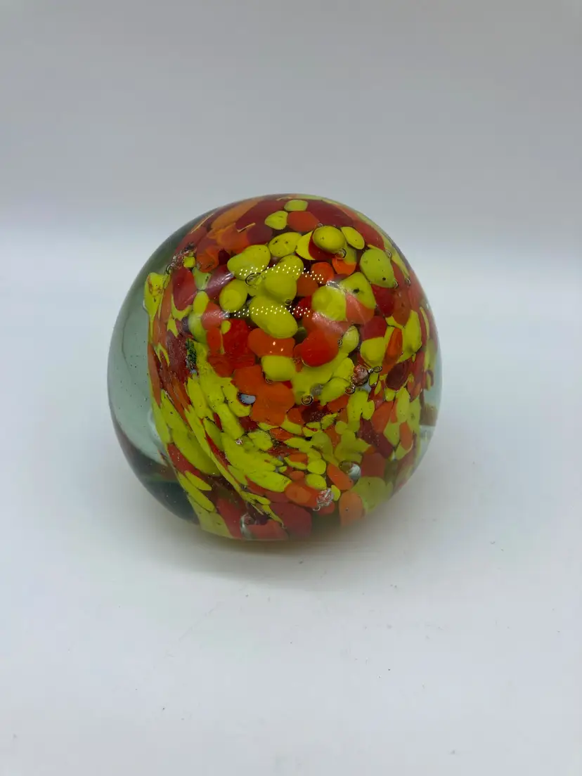 Red, Yellow, and Orange Splashes of Color Paperweight