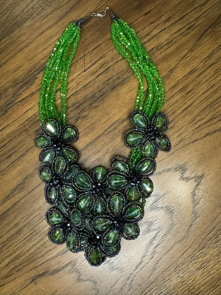 Vintage Beaded & Crystal Necklace