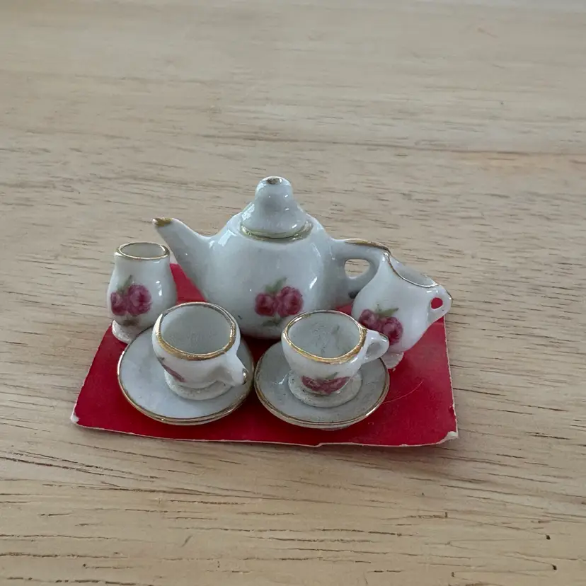 Tea Set On Paper