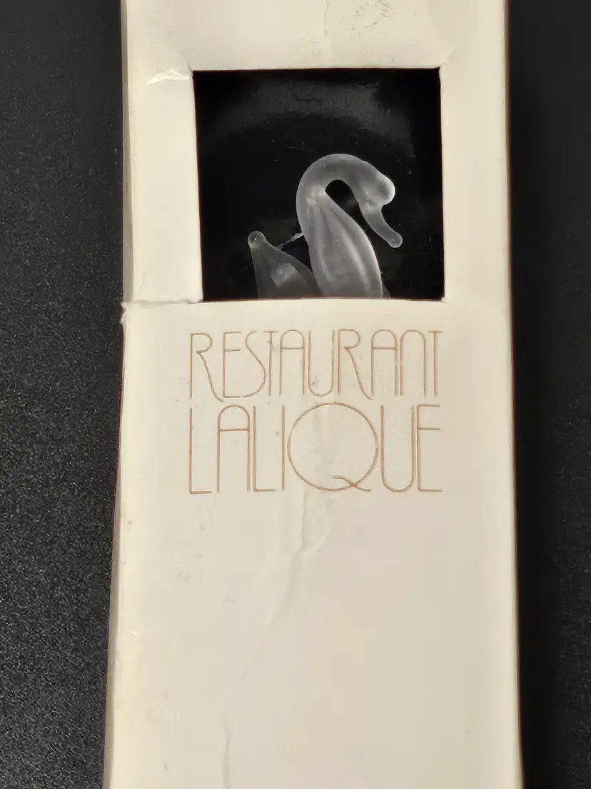 Vintage Lalique Swan Tip Stir Swizzle Stick From Hong Kong Lalique Restaurant