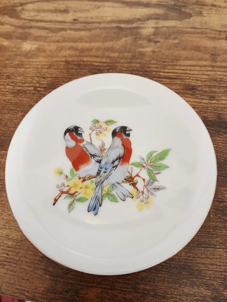 Vintage Bird Motif Decorative Plate Tiawan