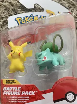 Pokémon Battle Ready!  Pikachu, Bulbasaur Figure Set (2 Pieces) New In Package