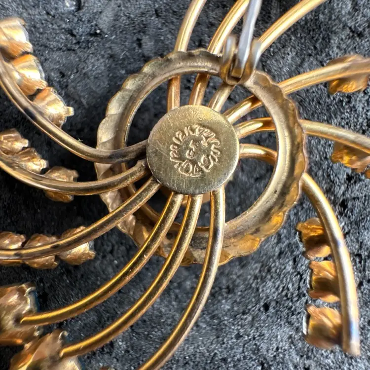 Vintage De Curtis Starburst Brooch Or Pendant 2.5”