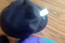 Vintage Hats: Black Greek Fisherman's Cap. $8.