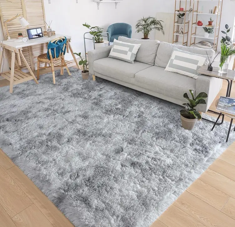 Large Area Rugs for Living Room, Super Soft Fluffy Modern Bedroom Rug 4X6