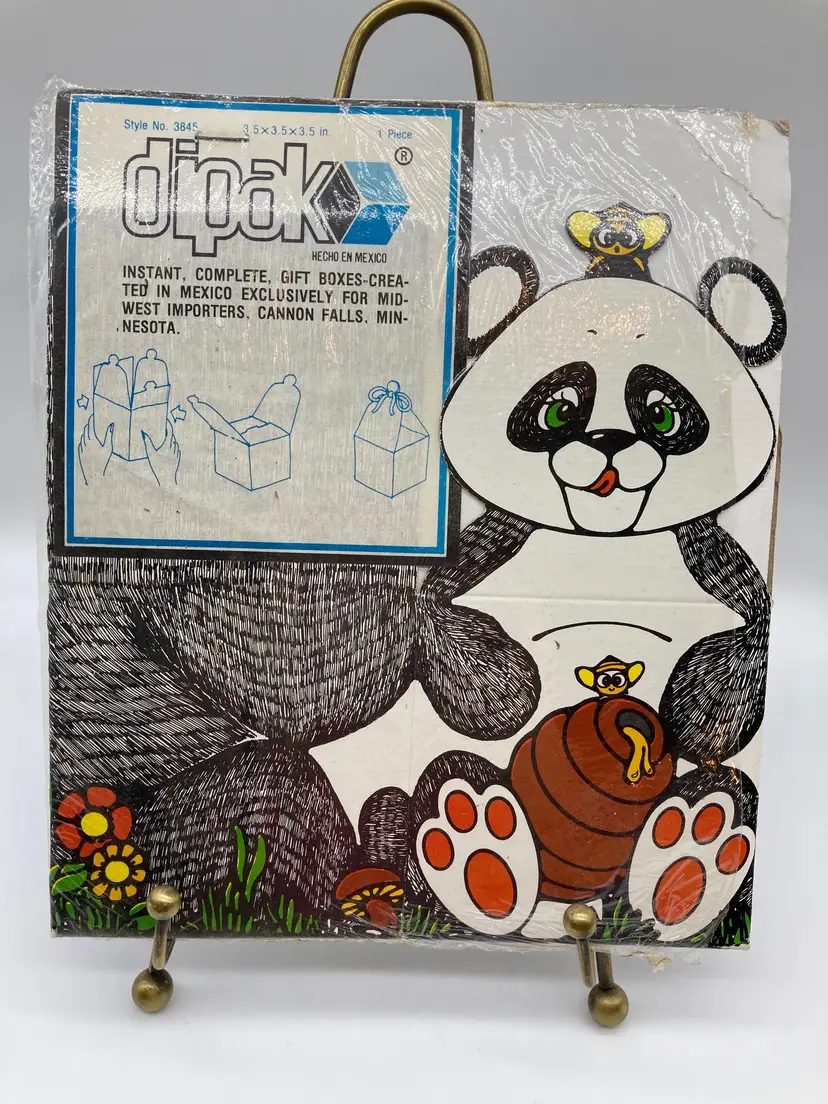 Paper Panda Gift Box, Vintage