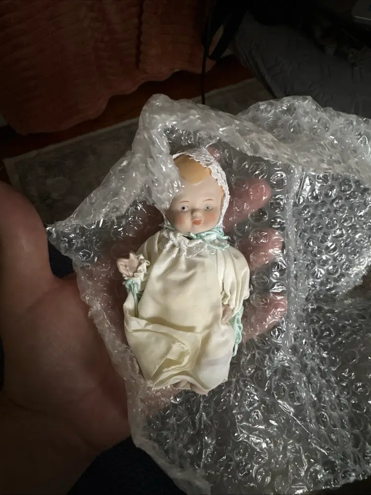 Collectors Bisque Hair Ribbon Doll Made In Japan