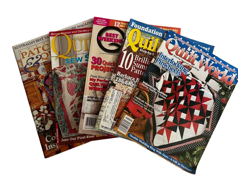 Quilting Magazines- Quilt World, Quiltmaker, Best Weekend Quilts- Quilters Newsletter, Australian/ American Patchwork & Quilting,