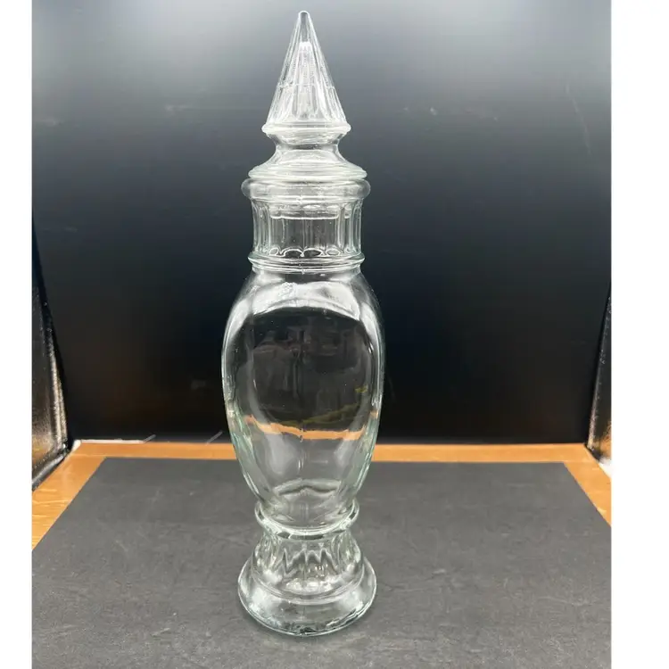 #934B Vintage 1960's Brach's Starlight Mint Candy Apothecary Jar/Decanter