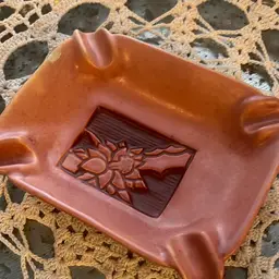 Vintage Roseville Usa Ashtray 5 X 4”