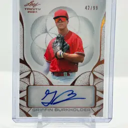 Griffin Burkholder 2024 Leaf Trinity Auto /99 Philadelphia Phillies