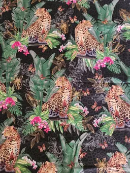 Leopard Jungle Cotton Fabric