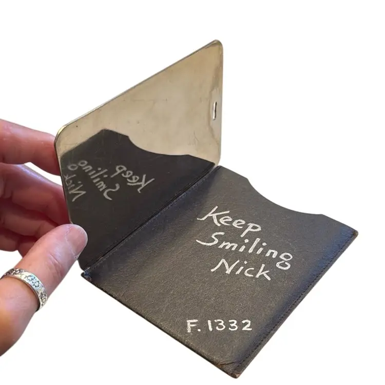 Vintage WWII Double-Sided Shaving / Signal Pocket Mirror