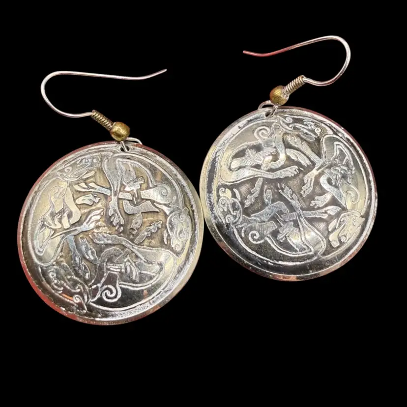 Vintage Celtics Hounds Stainless Steel Earrings