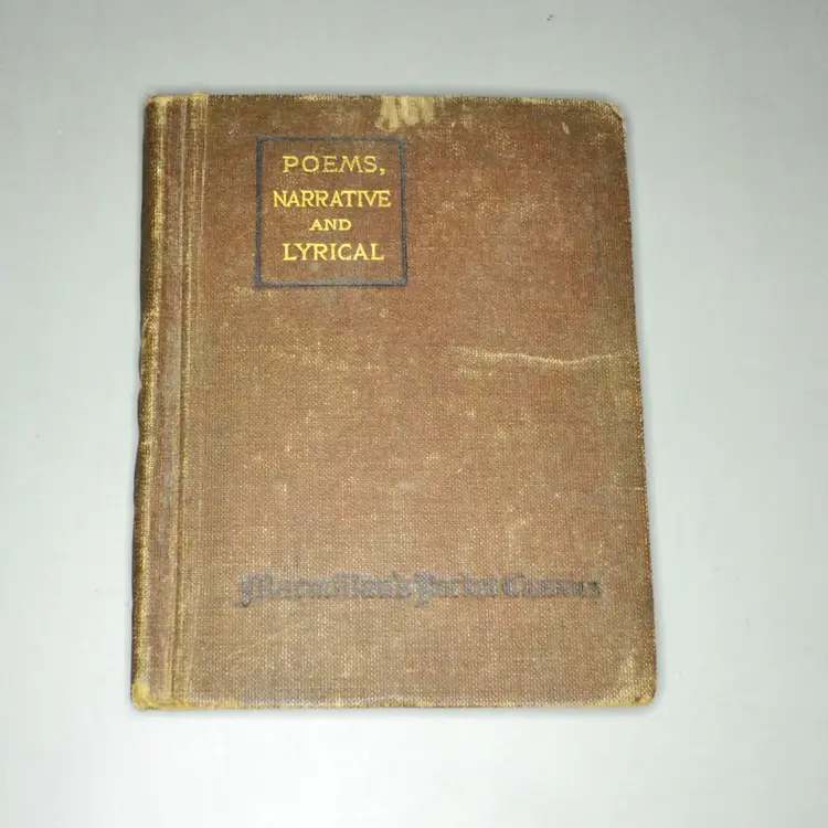 Antique Book Poems Narative And Lyrical Edited By Robert P St John 1919