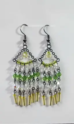 Green Chandelier Earrings