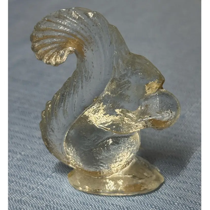 L.E. Smith Glass Company Mini Squirrel Clear 2.5" Tall