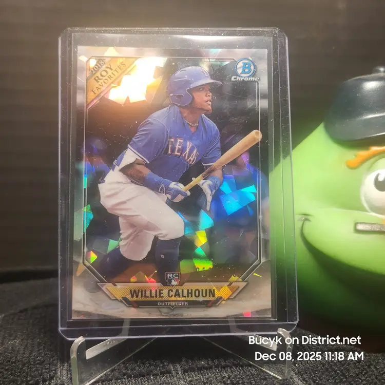 2018 Bowman Chrome ROY Favorites Atomic - Willie Calhoun Texas Rangers 19/150
