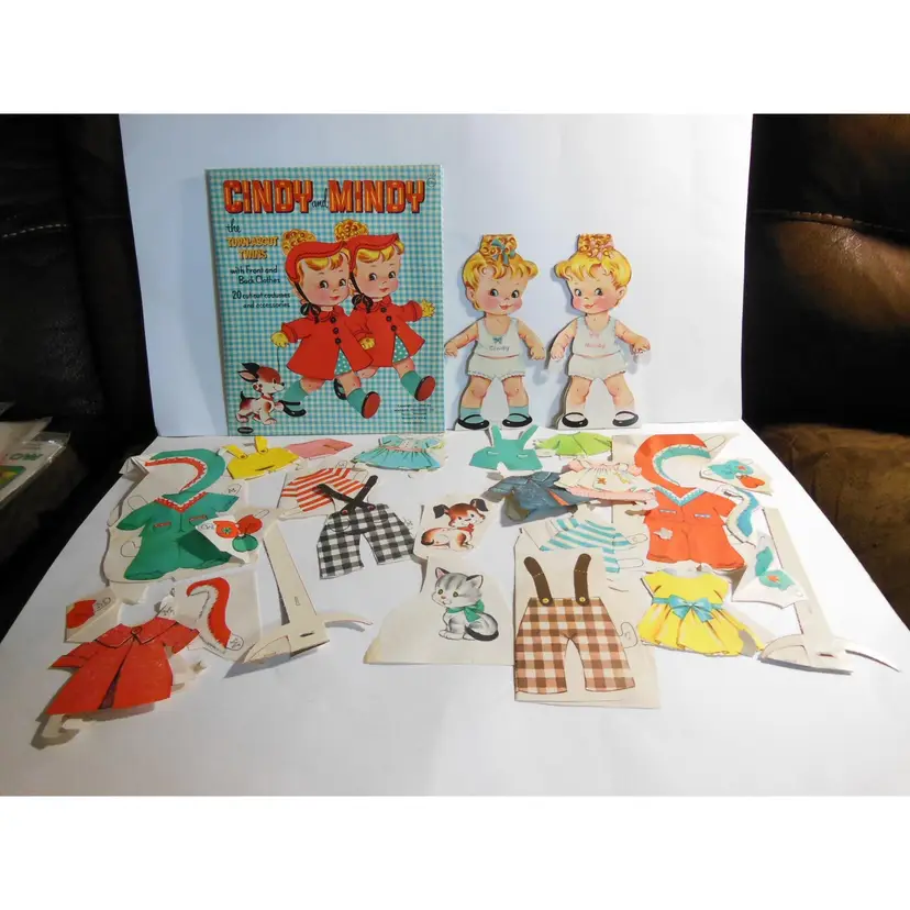Vintage Cindy and Mindy The Turn About Twins, Paper Doll Set c1974 Whitman Publishing