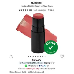 NUDESTIX Blush 'Sunset Gold'