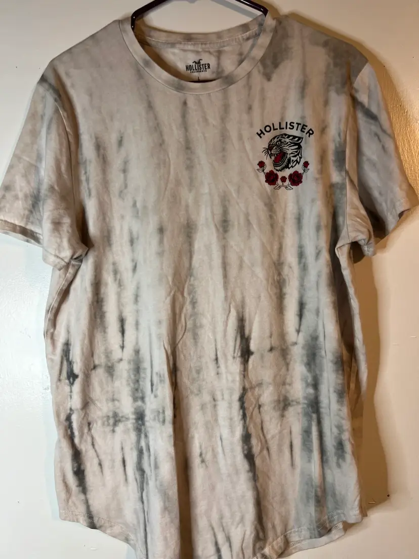 Mens L Hollister Big Tiger Rose Tshirt