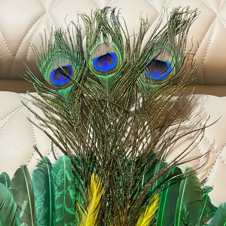 Mardi Gras Peacock Feather Mask New Orleans Fat Tuesday Party