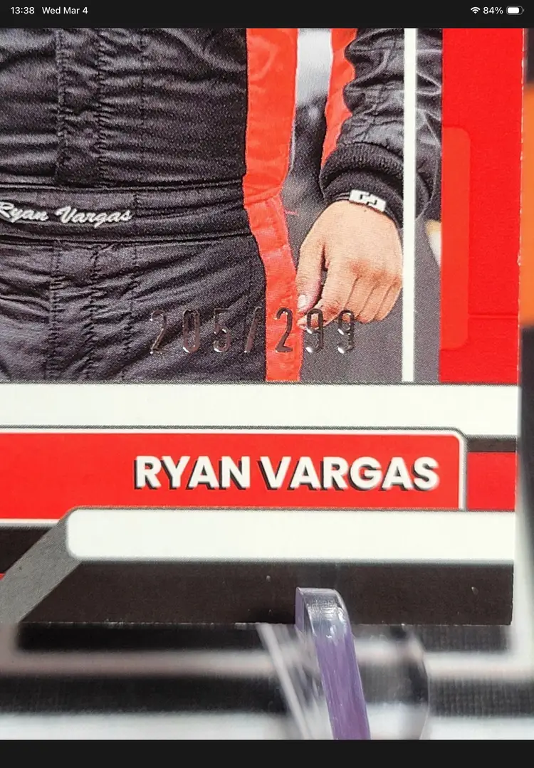 Ryan Vargas 2023 Panini Donruss NASCAR #107 Red /299