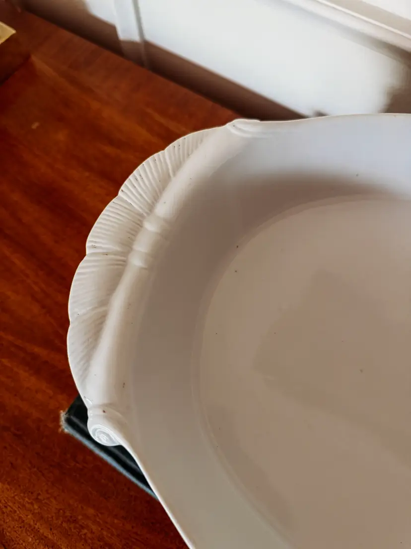 Vintage White Gratin Casserole Dish