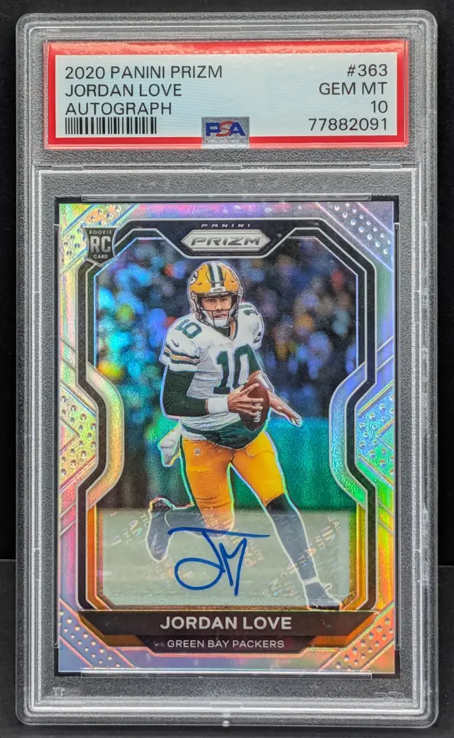 2020 Panini Prizm Jordan Love Autograph PSA 10