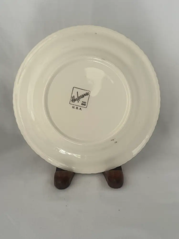 Vintage Harkerware Currier And Ives Collector / Dessert Plate “The Old Homestead in Winter".  Approx 6”