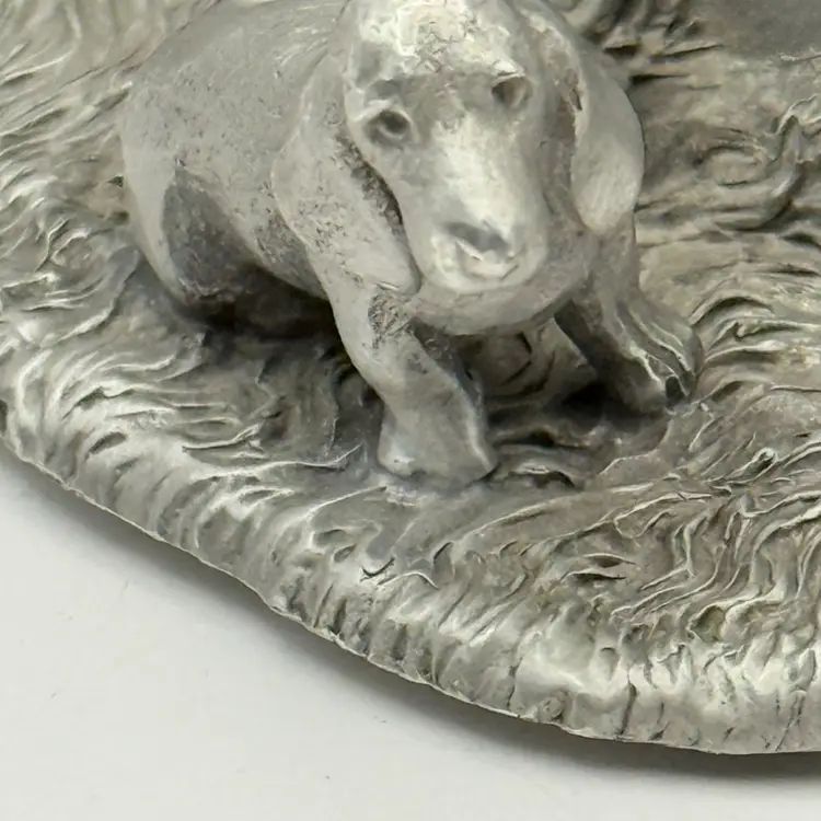 Rawcliffe Pewter Frame Featuring A Hound Dog
