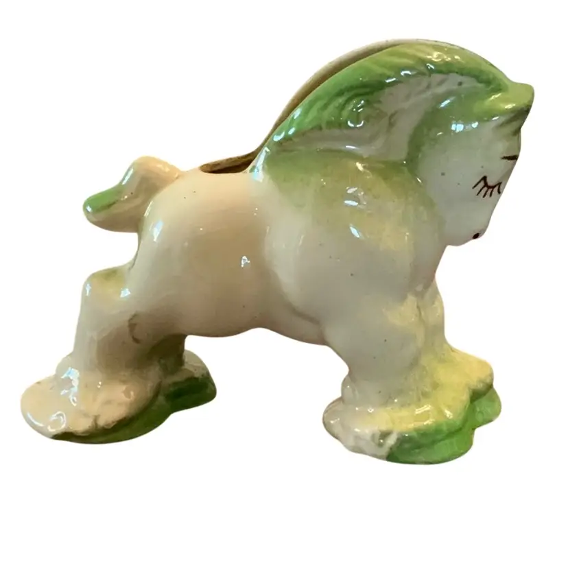 Vintage MCM McCoy Ceramic Horse Planter 5” X 7”