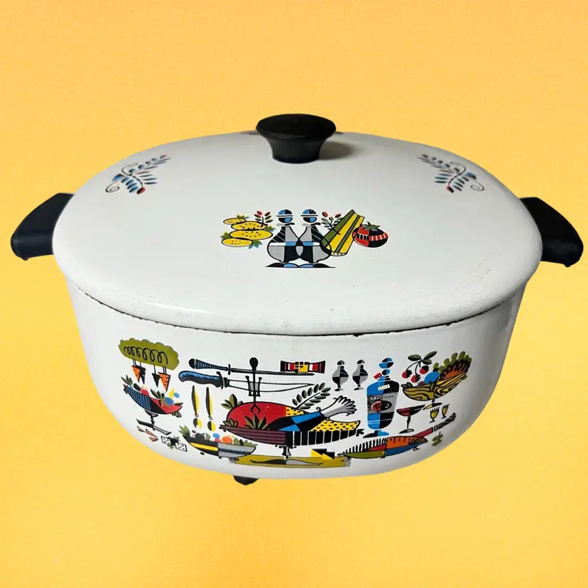 Briard Turkey Feast Enamelware Dutch Oven