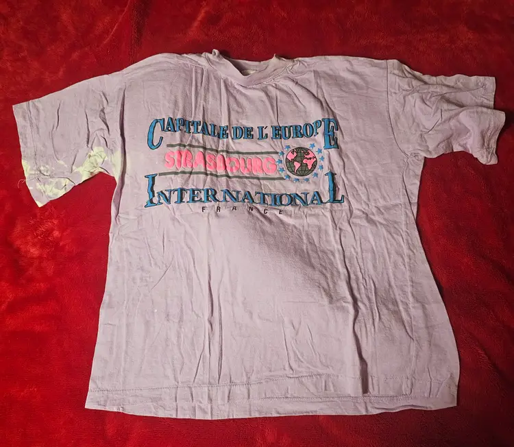Vintage Capitale De L'Europe  Strasbourg  International France T-Shirt Size T6