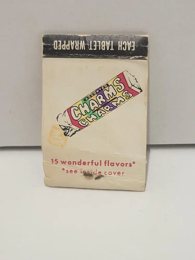 Vintage Charms Extra Flavor Candy Squares Collectible Matchbook Cover Used