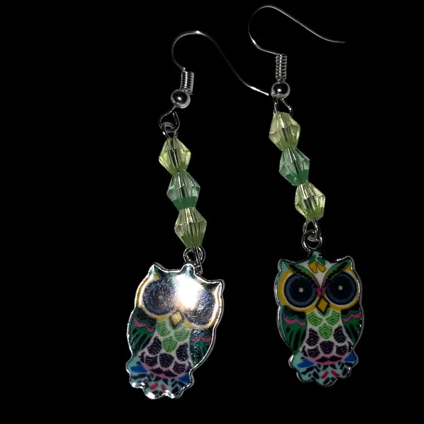 Fun Owl Earrings, Made With Love, By Me!