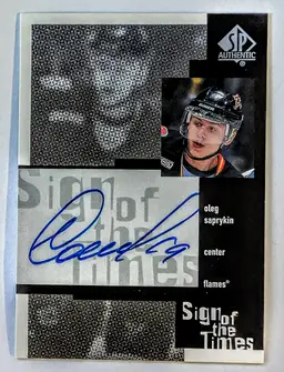 2000-01 Upper Deck SP Authentic Oleg Saprykin Sign of the Time Auto
