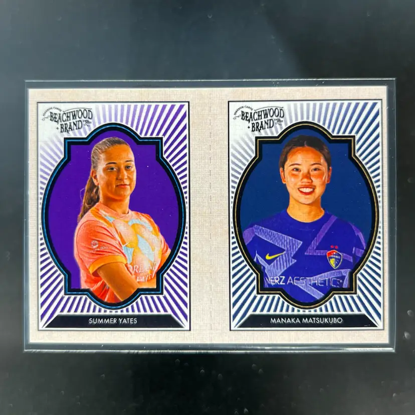 Summer Yates & Manaka Matsukubo 2025 Parkside Beachwood Brand Beachwood Squared Soccer Card