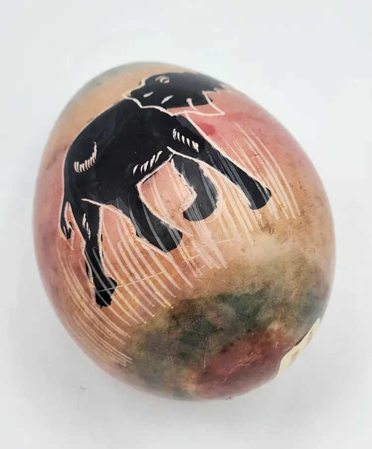 Soapstone Egg - Elephant