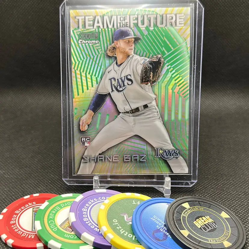Shane Baz 2022 Stadium Club Chrome Team Of The Future Green /99 Tampa Bay Rays
